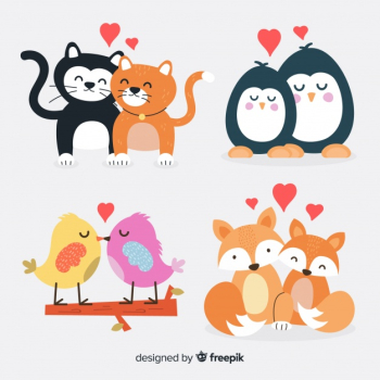 Valentine cute animal couple pack Valentine cute animal couple pack