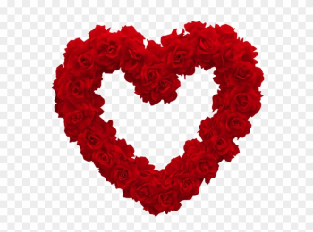 Valentine Day Flower Png Transparent Image - Red Rose Heart Png