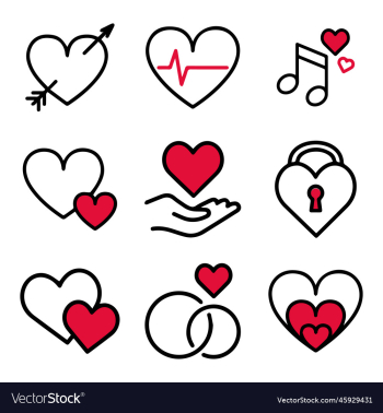 valentine doodle elements set valentine doodle elements set