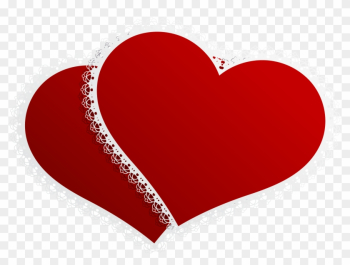 Valentine Double Hearts Decor Png Clipart Picture - Wedding Heart Images Png