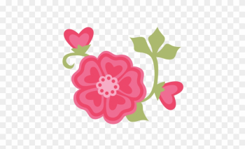 Valentine Flowers Svg Cut Files For Scrapbooking Cardmaking - Cute Flower Transparent Png