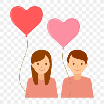 Valentine&rsquo;s celebration cute couple png | Free PNG Sticker - rawpixel