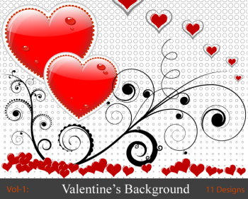 Valentine's Background | Vector & Photoshop Brushes | Stock ...