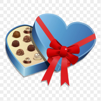 Valentine's chocolate png box sticker, | Free PNG - rawpixel