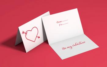 Valentine's day invitation mockup Free Psd