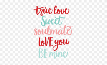 Valentine Words Svg Scrapbook Cut File Cute Clipart - Valentine Word Png File