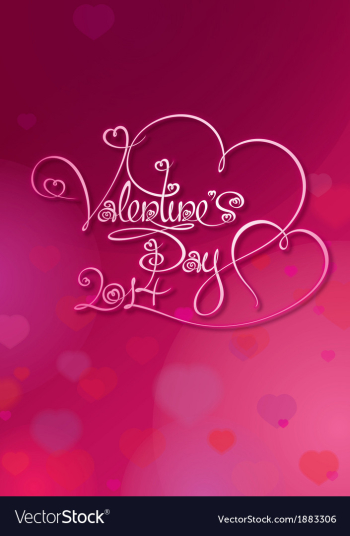 Valentines Card Valentines Day 2014 Rubie vector image Valentines Card Valentines Day 2014 Rubie vector image
