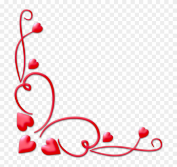 Valentines Day Border Png Download Image - Heart Corner Border Png