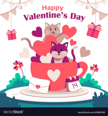 valentines day design with cute cartoon valentines day design with cute cartoon