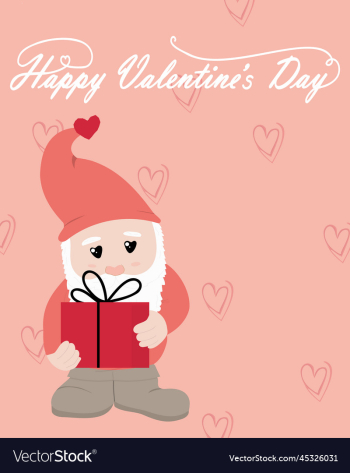 valentines day gnome with gift valentines day gnome with gift