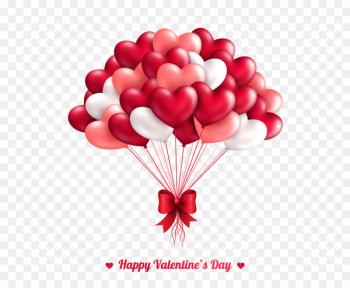 Valentines Day Heart Greeting card Balloon - Vector cartoon balloon 