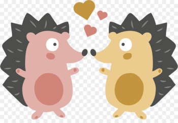 Valentines Day Illustration - Hedgehog Valentines Day Illustration - Hedgehog
