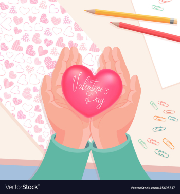 valentines day male hands with a heart valentines day male hands with a heart