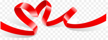 Valentines Day Ribbon - Red ribbon element Valentines Day Ribbon - Red ribbon element