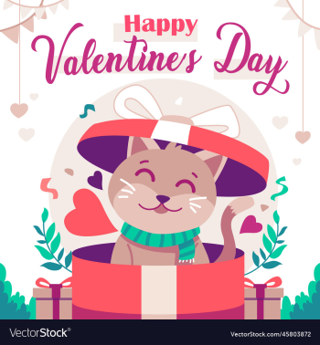 valentines day scene design with cute cartoon valentines day scene design with cute cartoon