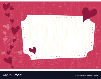 Valentines greeting card vector image Valentines greeting card vector image