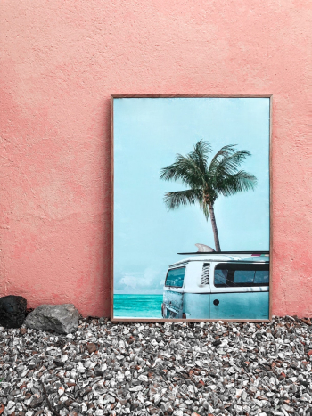Van Beside Palm Tree Painting