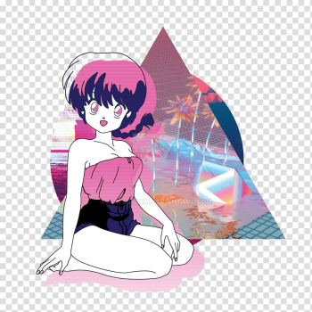 Vaporwave Anime Aesthetics Sticker, Anime transparent background PNG clipart Vaporwave Anime Aesthetics Sticker, Anime transparent background PNG clipart