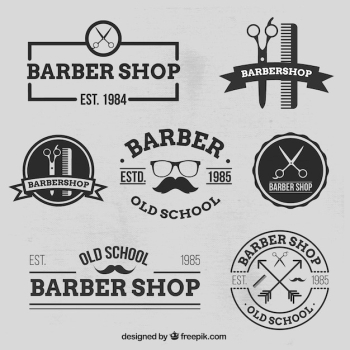 Variety of baber shop logos Variety of baber shop logos
