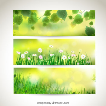 Variety of spring banners Variety of spring banners