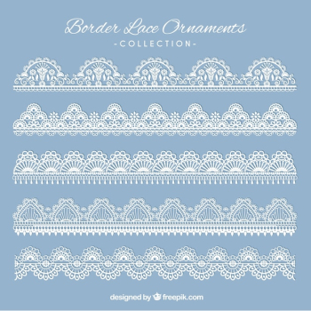 Various classic lace borders Various classic lace borders