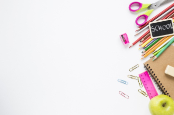 Various school supplies on white background Free Photo Various school supplies on white background Free Photo