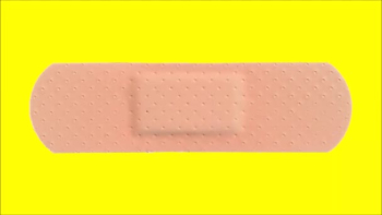 Various Strips of BAND AID PLASTER on blinking background Various Strips of BAND AID PLASTER on blinking background