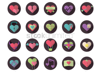 Various valentine icons Various valentine icons