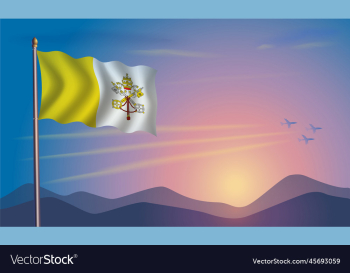 vatican city flag in the morning sun vatican city flag in the morning sun