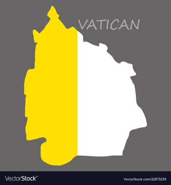 Vatican city flag the national flag of vatican vector image Vatican city flag the national flag of vatican vector image