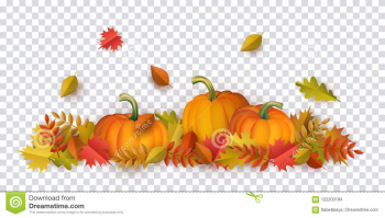 Vector Autumn Leaves, Pumpkin Pattern Stock Vector - Illustration ...