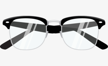 Vector Black Semi-rimmed Spectacles, Black Vector, Black, Glasses ...