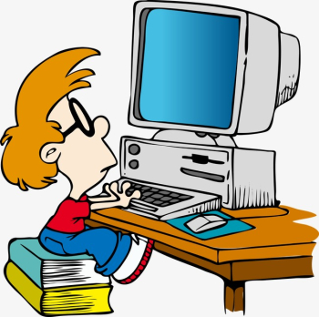 Vector Boy Sitting On Books, Boy Clipart, Boy, Computer PNG and ...