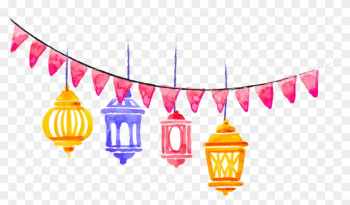 Vector Building Islam Illustration - Ramadan Lamps Png