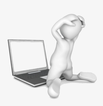 Vector Crazy Man Kneeling Computer, Man Clipart, Computer Clipart ...