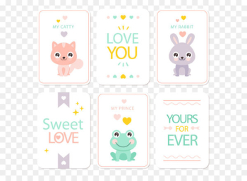 Vector cute animal card 