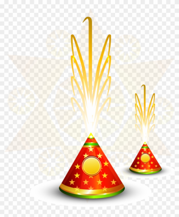 Vector Diwali Fireworks Firecracker Hindi Free Clipart - Diwali Crackers Vector Png