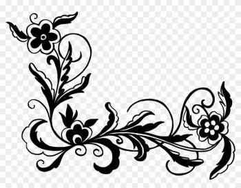 Vector Floral Design Png Download - Corner Vector Png