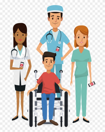 Vector Free Download Healthcare Clinical Staff Frames - Medical Team Cartoon Png