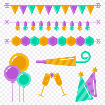 Vector graphics Birthday Party Illustration Encapsulated PostScript - party decoration 
