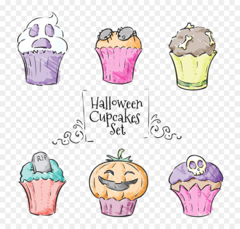 Vector graphics Encapsulated PostScript Halloween Poster Image - halloween cupcakes 