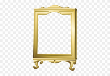 Vector Graphics Of Freestanding Mirror With Wooden - Wood Photo Frame Transparent Png