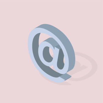 Vector icon of at symbol Vector icon of at symbol