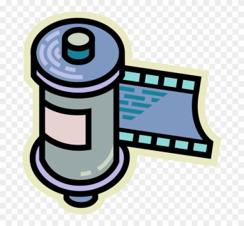 Vector Illustration Of 35mm Photography Roll Of Camera - Vector Illustration Of 35mm Photography Roll Of Camera
