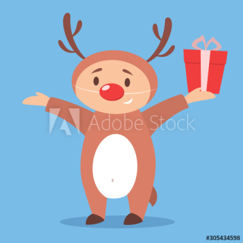 Vector illustration of cute children wearing Christmas party Vector illustration of cute children wearing Christmas party
