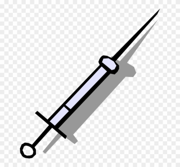 Vector Illustration Of Medical Vaccination Hypodermic - Needle Vector Illustration Of Medical Vaccination Hypodermic - Needle