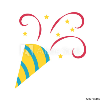 Vector illustration of party popper