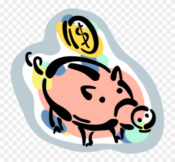 Vector Illustration Of Piggy Bank Money Coin Container - Vector Illustration Of Piggy Bank Money Coin Container