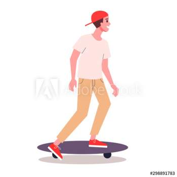 Vector illustration of teen boy skating Vector illustration of teen boy skating