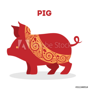 Vector illustration of traditional chinese zodiac animal Vector illustration of traditional chinese zodiac animal